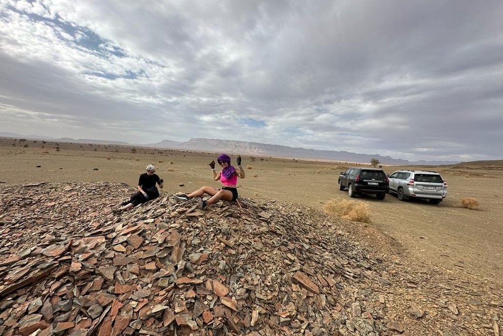 Exploración geológica cerca de Merzouga